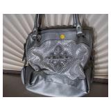 Silver “miss me” purse