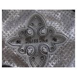 Silver “miss me” purse