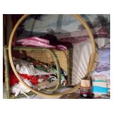 Basket with sewing items