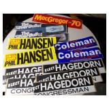 Vintage political stickers