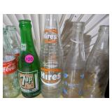 collection of various vintage glass bottles,