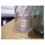 collection of various vintage glass bottles,