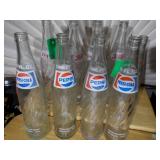vintage Pepsi-Cola glass bottles