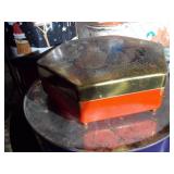 collection of vintage advertising tins