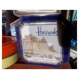 collection of vintage advertising tins