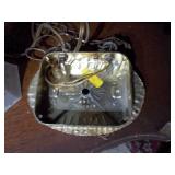 vintage Art Deco style frosted glass pendant lamp