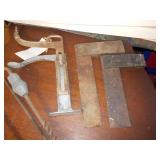 assortment of vintage carpentry and woodworking tools