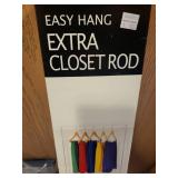 Easy Hang Extra Closet Rod and Hanging Shoe Shelf Organizer Set