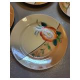 Japanese Hand-Painted Porcelain Tea Set with Floral Pattern