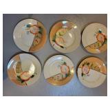 Japanese Hand-Painted Porcelain Tea Set with Floral Pattern