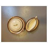 Royal Crown Staffordshire Lidded Tureen and Gravy Boat Set