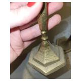 Pair of Vintage Brass Engraved Candle Holders