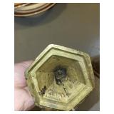 Pair of Vintage Brass Engraved Candle Holders