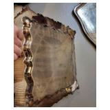 Set of 2 Ornate Silver-Plated Serving Trays with Floral Engraving