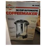 Lot of 2 Large Coffeemakers: Everstar 40-Cup and West Bend 36-Cup