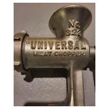 Universal No. 323 Meat Chopper Cast Iron Hand Crank Grinder