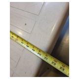 White Plastic Patio Side Table, 16x20 Inches