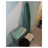 Household Utility Set: Ironing Board, Laundry Hamper, Step Stool, Wastebasket