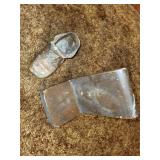 Decorative Nautical Set: Wooden Sailboat, Seagull Sculpture, and Bronze Baby Shoe