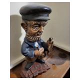 Tall Ceramic Figurine of Bearded Man with Violin