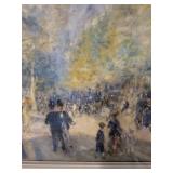 Pair of Framed Impressionist Art Prints Including Renoir Street Scene