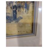 Pair of Framed Impressionist Art Prints Including Renoir Street Scene