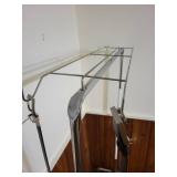 Metal Garment Rack with Overhead Shelf