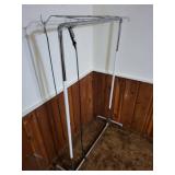 Metal Garment Rack with Overhead Shelf