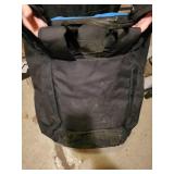 Black and Blue Backpacking Pack Duffle with Multiple Zippered Pockets