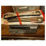 Hand Tool Set with Ratcheting Box Wrenches, Socket Set, and Multi-Purpose Hammer