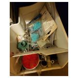Assorted Hardware and Electrical Parts Lot with Organizer Bins