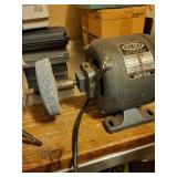Dunlap 1/4 HP Bench Grinder with Wire Wheels, Buffing Pads, and Accessory Cases