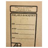 Framed 8x10 Original Oil Painting of Bearded Man with Staff