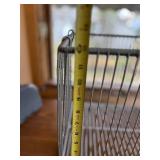Vintage Metal Wire Storage Basket with Handles 11x11x9 Inches
