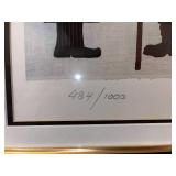 Framed Ota Bican Signed Limited Edition Print 484/1000, 22" x 18"