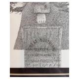 Framed Pointillism Art Print Great Northern Market 14.5 x 14.5 Inches