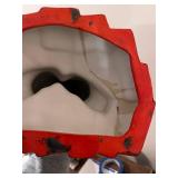 Vintage Hand-Painted Porcelain Figurine of Fiddler with Violin, 16 Inches Tall