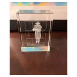 Jewish Judaica Set with Framed Art, Jerusalem Plate, Dreidel, and Crystal Figurine