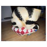 Cat Cookie Jar and Wooden Cat Napkin Holder Set