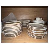 Speckled Stoneware Dinnerware Set by Sakura, Service for 12, Made in Japan