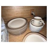 Speckled Stoneware Dinnerware Set by Sakura, Service for 12, Made in Japan