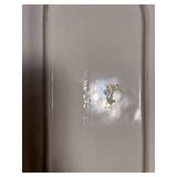 Fruit-Themed Ceramic Serving Platters with Boston Warehouse Cheese Spreaders and Glass Tray