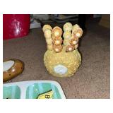 Retro Cheese and Butter Serving Set with Spreader Knives and Divided Platter