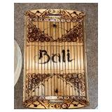 Set of 7 Woven Placemats with Decorative Bali Bamboo Tray