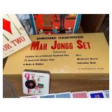 Mah Jongg Set, Vintage Board Games, and Decorative Glassware Collection