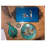 Set of 4 Decorative Middle Eastern Wall Art and Trinket Items