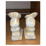 Pair of Vintage Onyx Cowboy Figurine Bookends