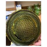 Vintage Uranium Glass Set with 8 Dessert Cups and 2 Bowls