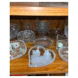 Collection of Vintage Glass Serving Dishes and Bowls
