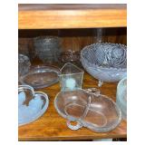 Collection of Vintage Glass Serving Dishes and Bowls
